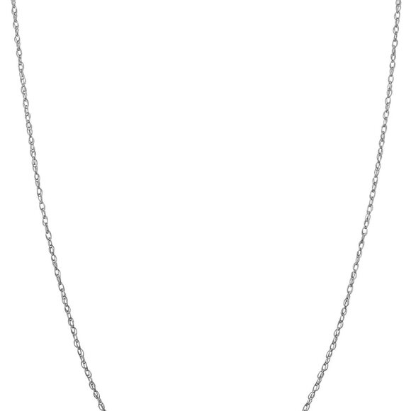 Womens Classic Rope Chain - 14k White Gold Barely-There Necklace Thin Lightweigh